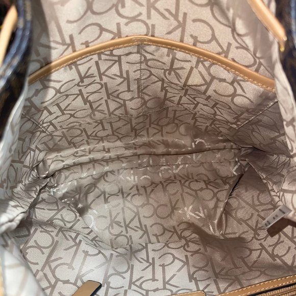 Calvin Klein Brown Logo Backpack | Gold Hardware Detail main image 7